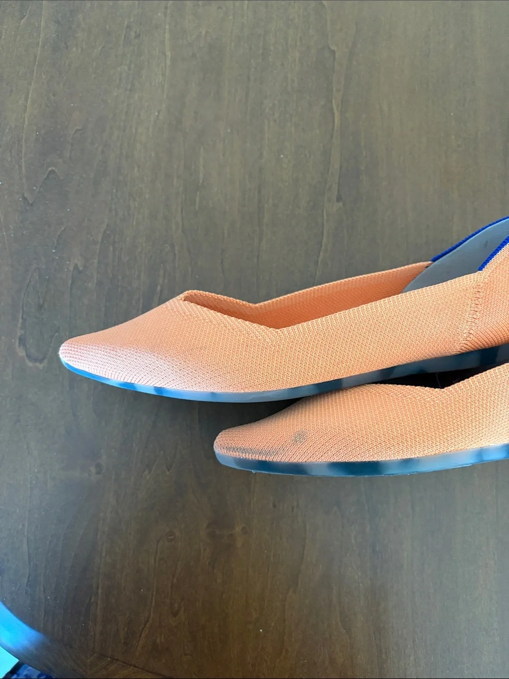 Women’s Rothy’s The Point flat, size 8, orange